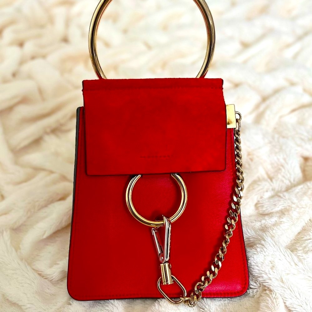 CHLOE Faye Bracelet Bag in Red